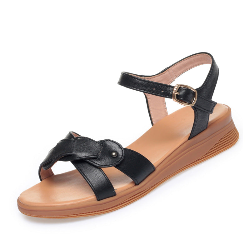 Women's Genuine Flat Bottom Comfort Soft Plus Sandals