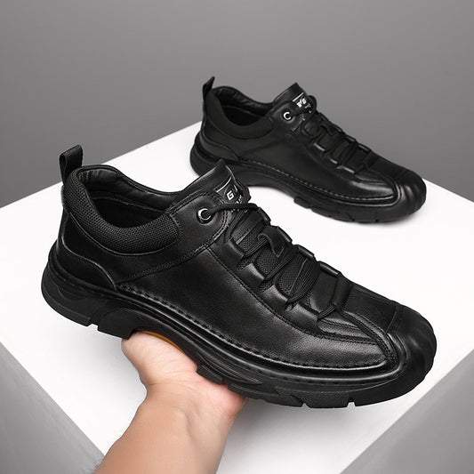 Men's First Layer Cowhide Soft Bottom Comfortable Leather Shoes