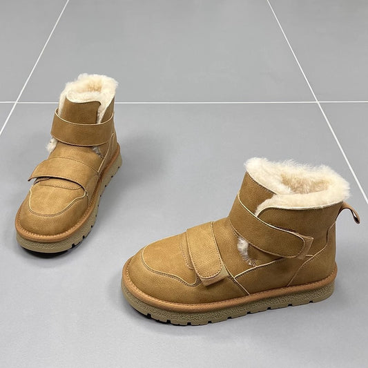 Wool Extra Thick Female Winter Velcro Boots
