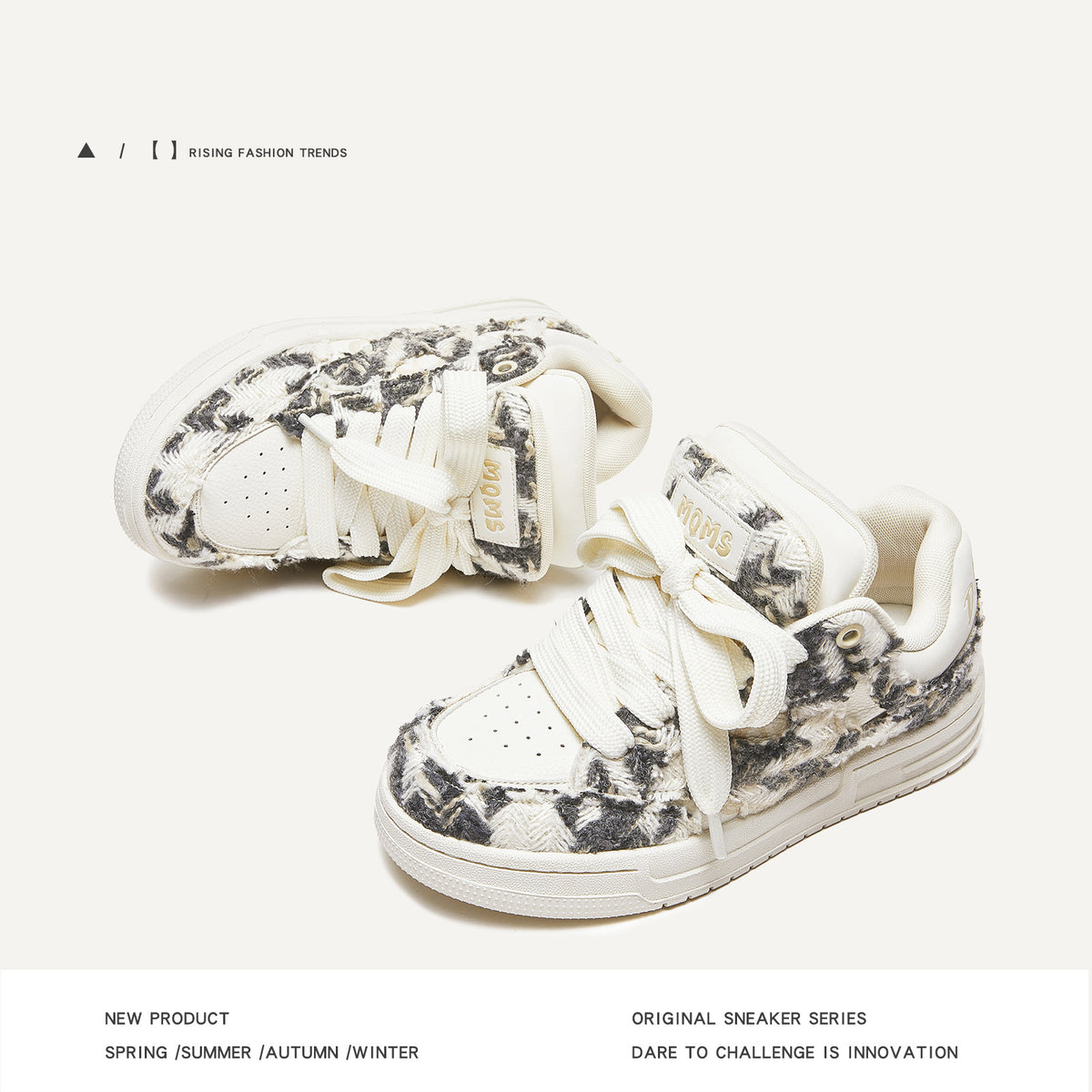 Men's & Women's Damaged Wind Classic Style Bread Increased Couples Men's Board Shoes