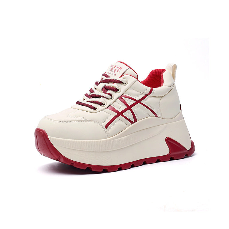 Women's Trendy Thick Bottom Heightened Easy Wear Super Women's Sports Shoes