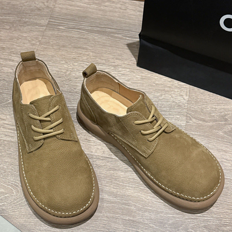 Men's Retro Breathable Soft One Pedal Trendy Men's Casual Leather Shoes