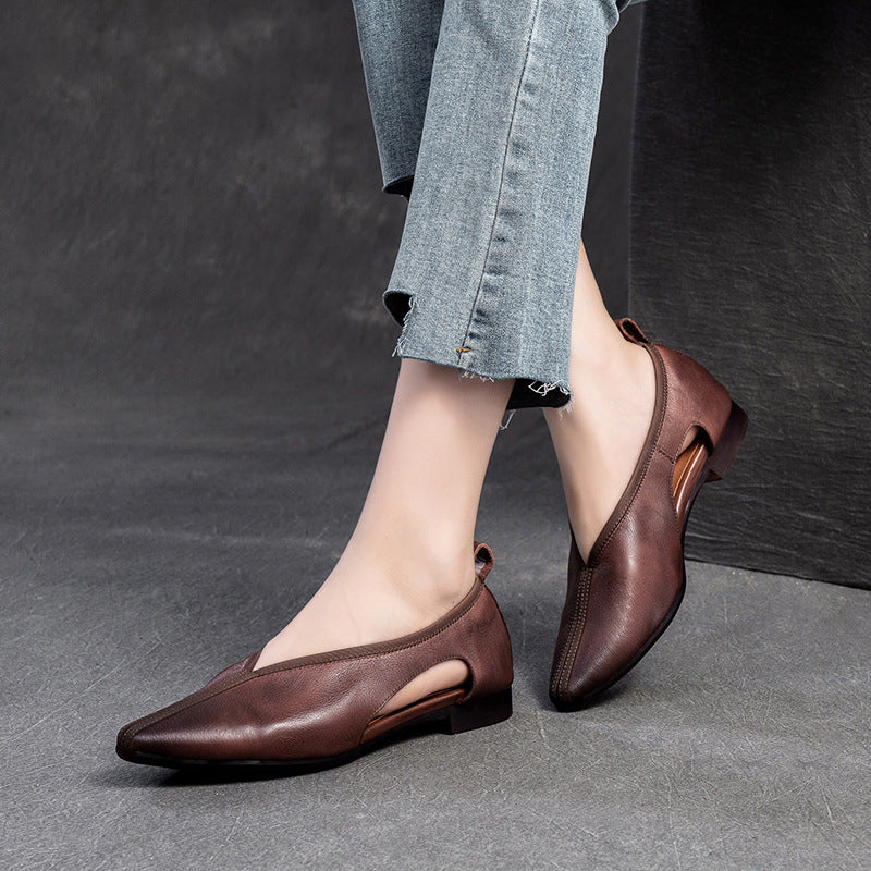 Women's Autumn Breathable Stylish Pointed Toe Closed Casual Shoes