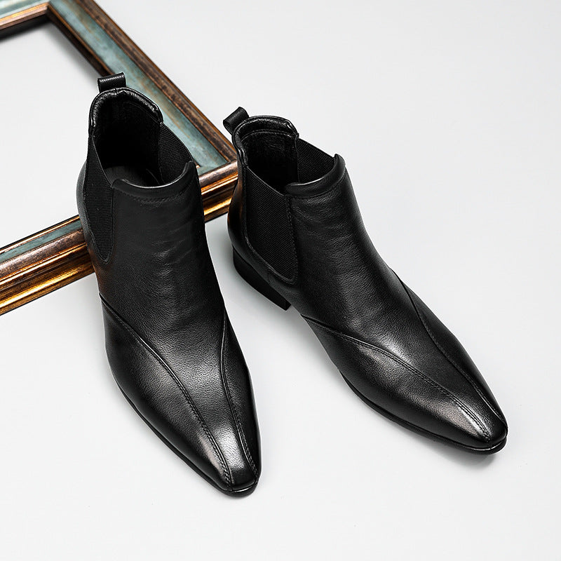 Men's Gentleman Business Sleeve Pointed Chelsea Fashion Boots