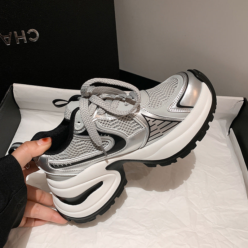 Women's Summer Breathable Sier Thick Bottom Increased Leisure Sneakers