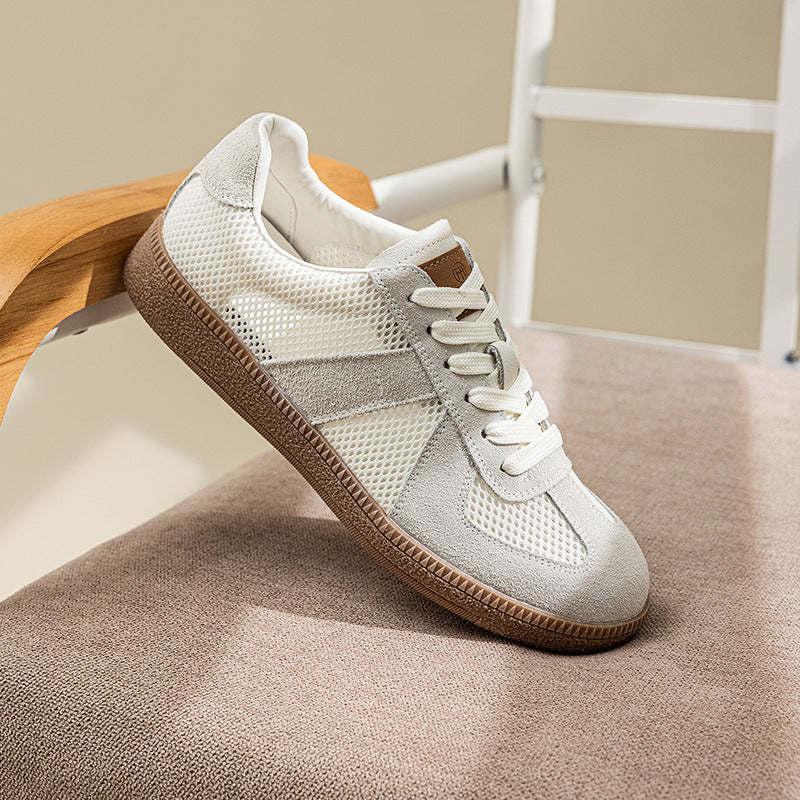 Women's German Training Breathable Summer White Flat Large Women's Sports Shoes