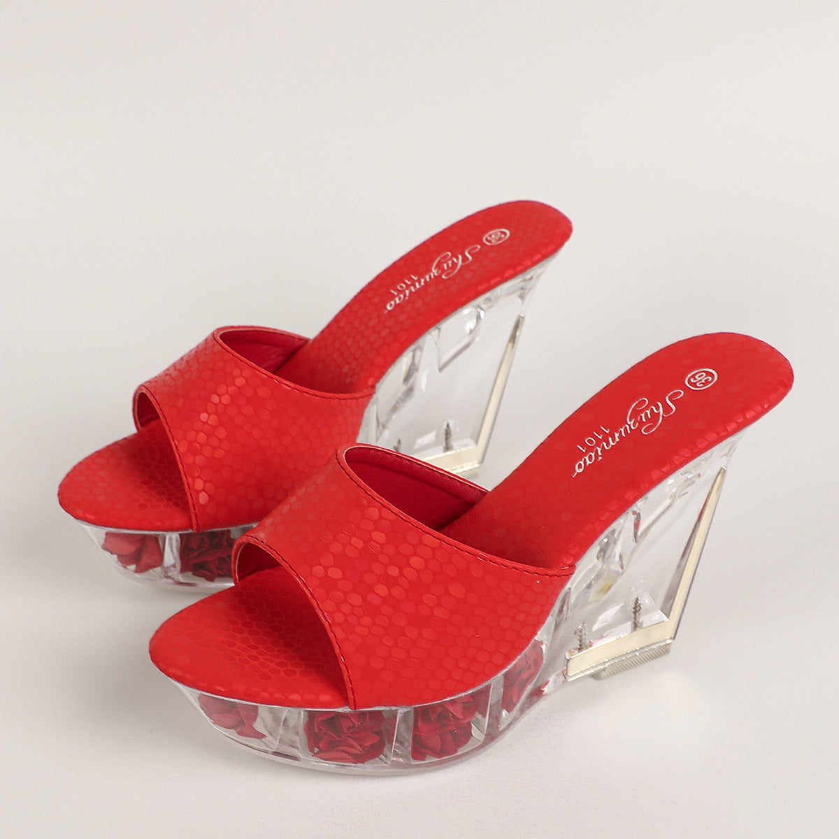Women's Trendy Korean Style Wedge Nightclub High Slippers