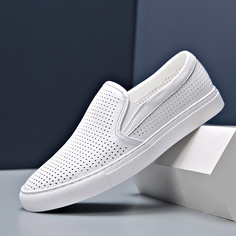 Men's Bottom Cowhide Easy Wear Sports Korean Sneakers