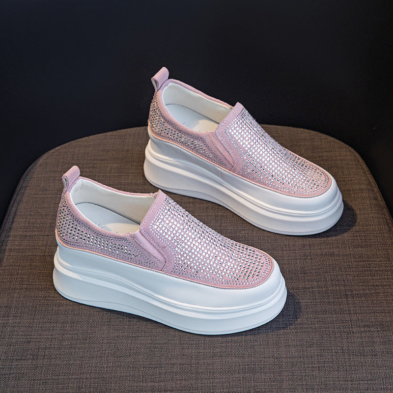 Women's Invisible Elevated Thick Bottom Small Size Loafers