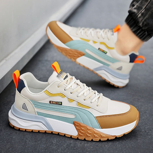 Men's Spring Versatile Waterproof Sports Running Platform Increased Men's Shoes