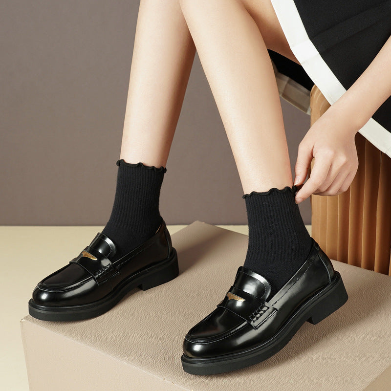 Women's Trendy Low Belt Buckle British Fashion Loafers
