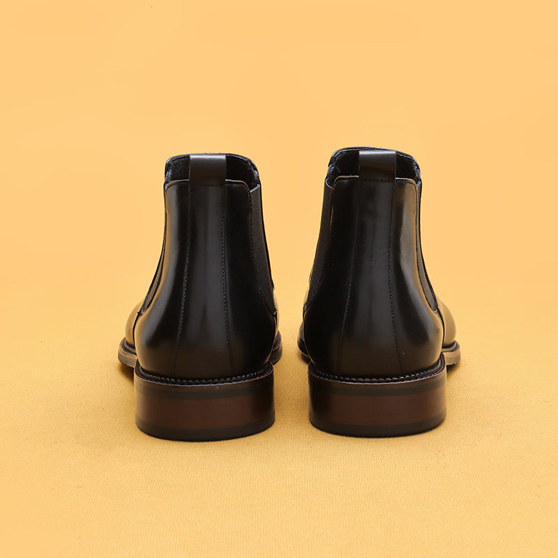 Men's Winter Black Martin Business Pointed British Boots