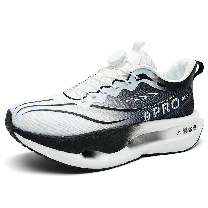 Carbon Plate Running Rotating Button Sports Shock Sneakers