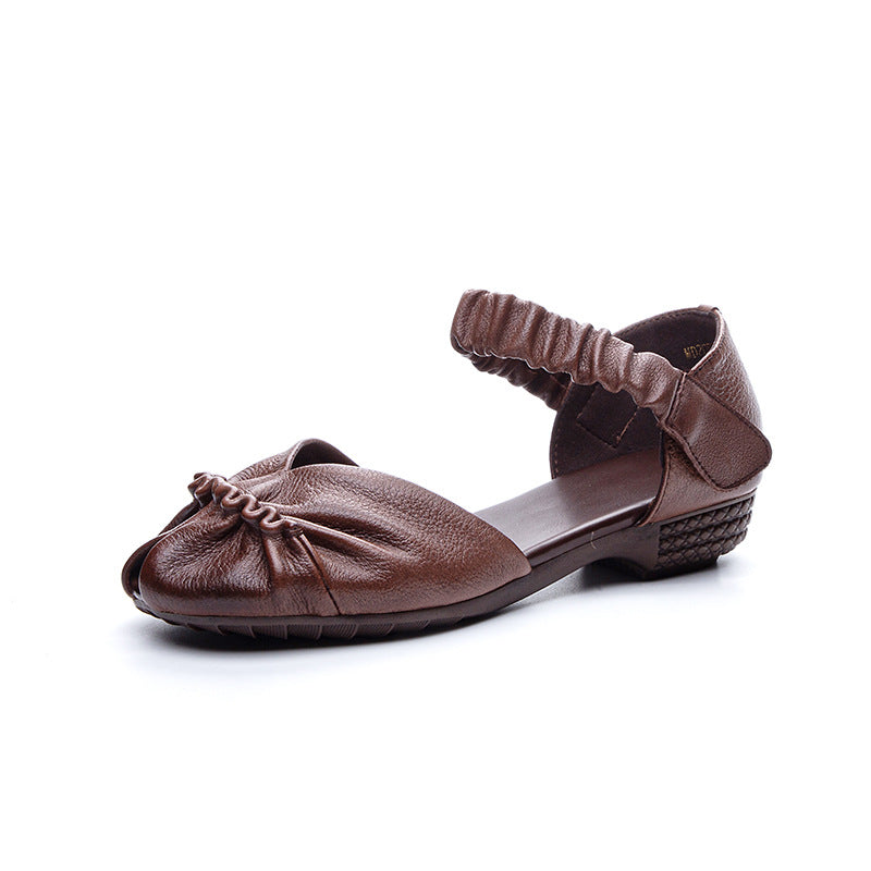 Women's Layer Cowhide Soft Bottom Surface Handmade Sandals