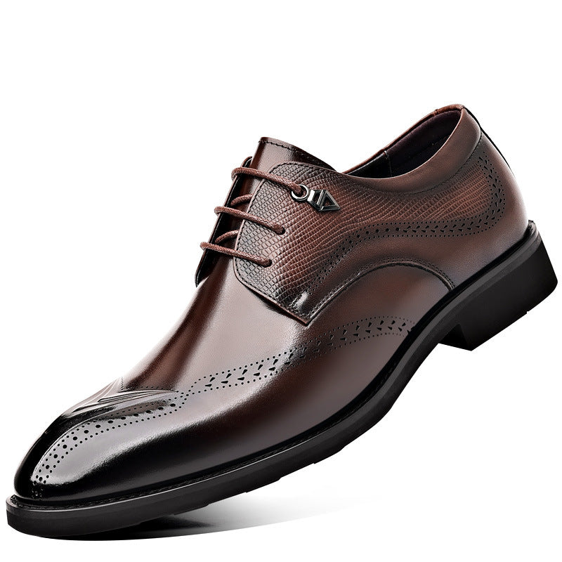 Men's Wear Soft Bottom Breathable Genuine England Style Leather Shoes