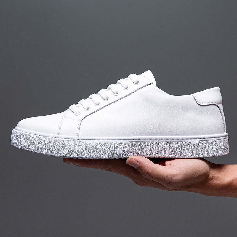 Men's Bottom White Genuine Plus Size Widened Men's Shoes