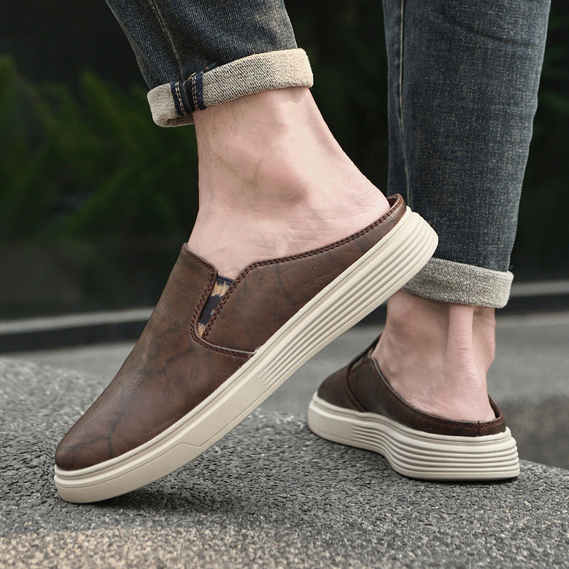 Men's Genuine Summer Slip-on Lazy Pump Breathable Sandals