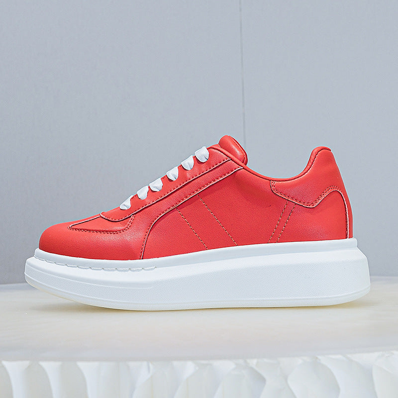 Women's Thick Bottom Spring Front Sports Round Casual Shoes