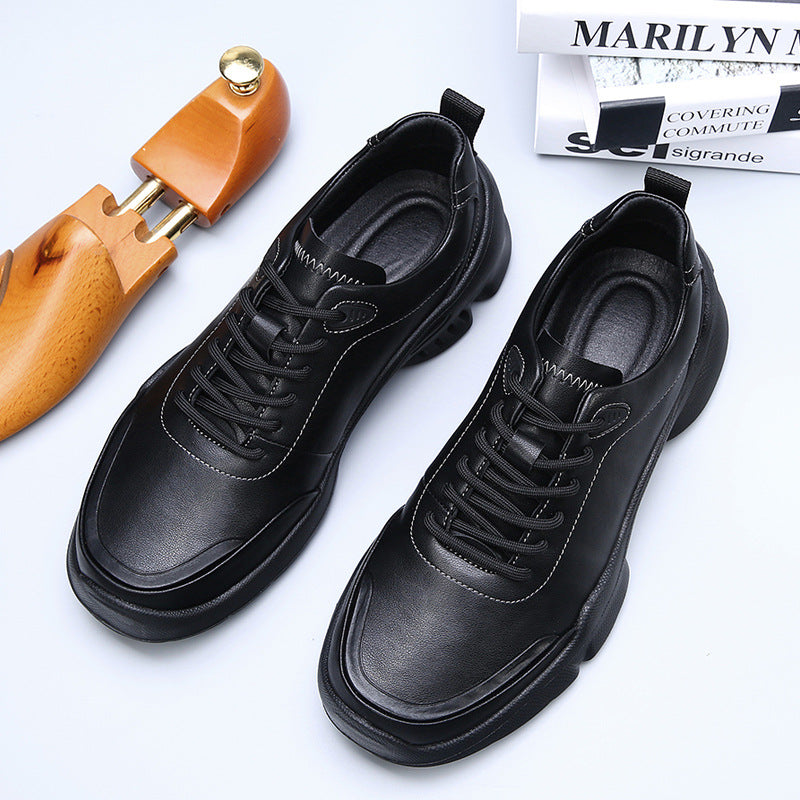 Men's Cowhide Walking Breathable Hollow Sports Lightweight Men's Shoes