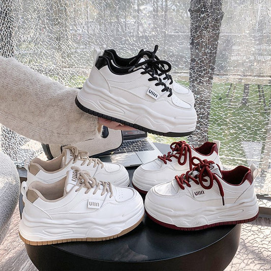 Women's Bottom Heightened Easy Wear Muffin Bread Sneakers