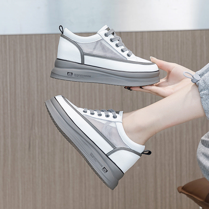 Women's Height Increasing Insole Platform Mesh Surface Breathable Trendy Version Women's Fashion Shoes