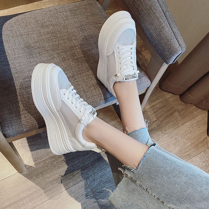 Women's Height Increasing Insole Mesh Summer Breathable Casual Shoes