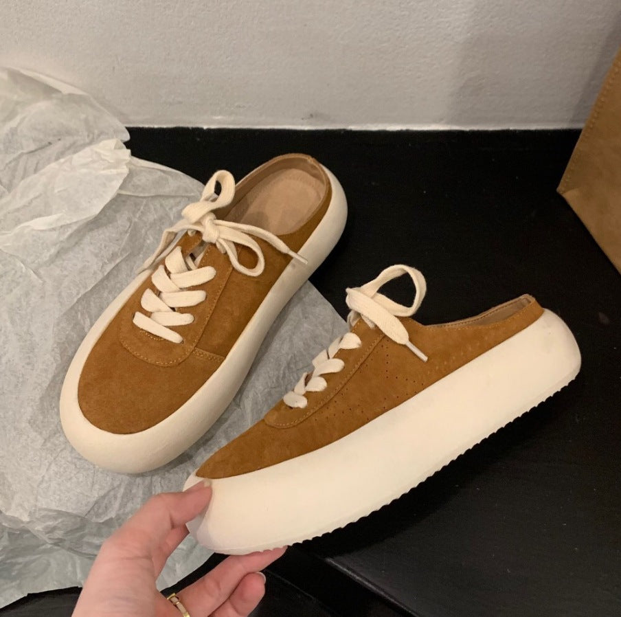 Women's Half Round Toe Thick Bottom Golden Goose Sneakers