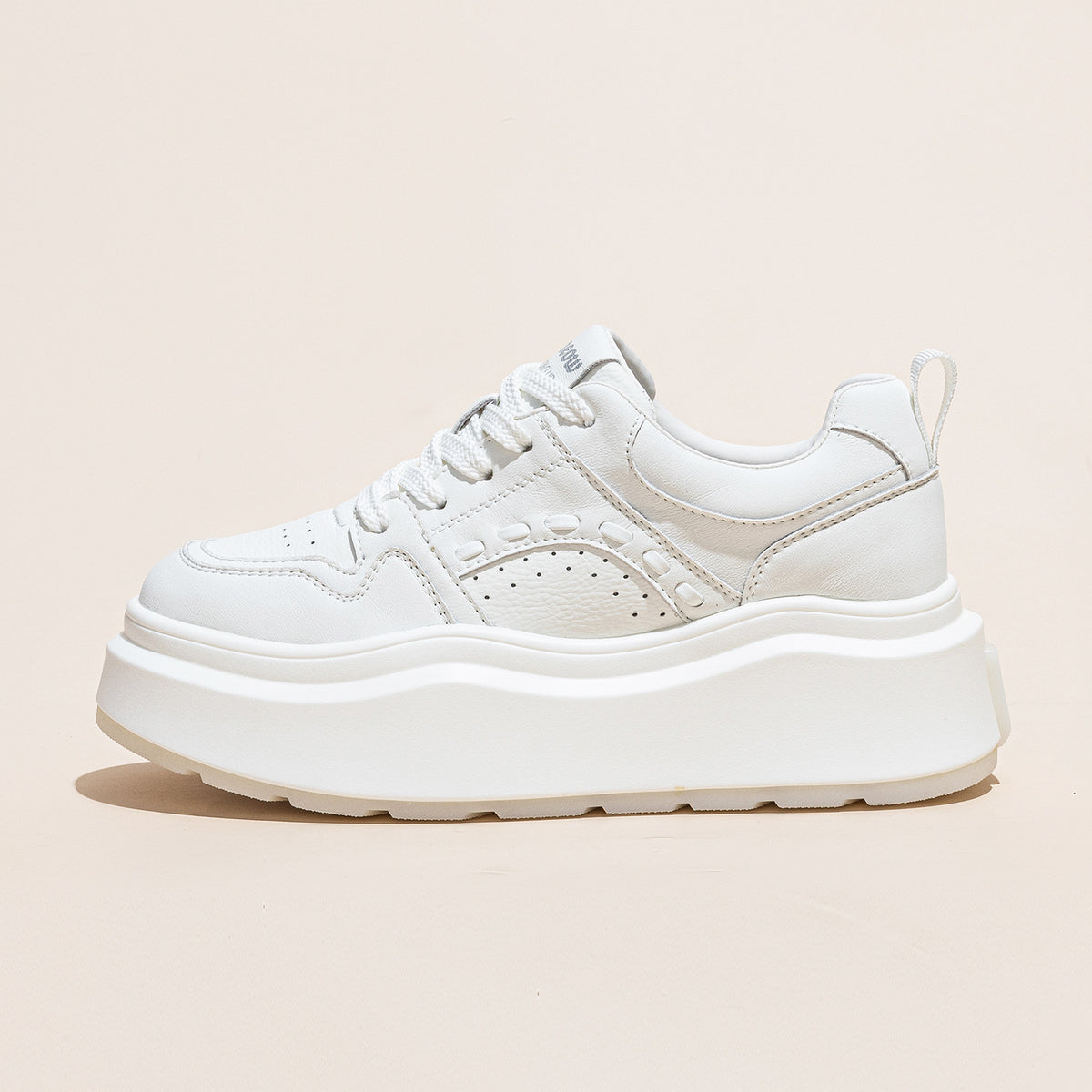 Women's White For Thick Bottom Elevator Wild Women's Casual Shoes