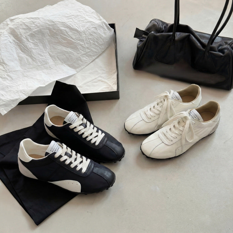 Women's Genuine Retro Height Increasing Insole German Training Early Spring Versatile Sneakers