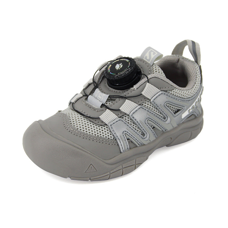 Children's Autumn Color Bottom Button Kindergarten Kid's Sneakers