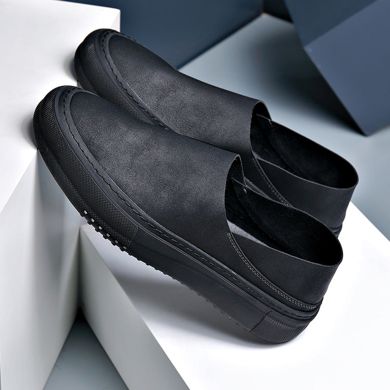 Men's Spring Sleeve Authentic Slip-on Soft Genuine Loafers
