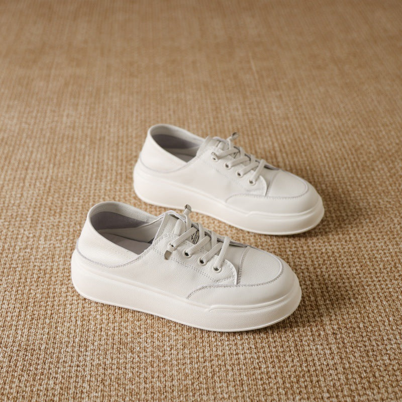 Women's Cowhide White For Spring Slip-on Pumps Sneakers