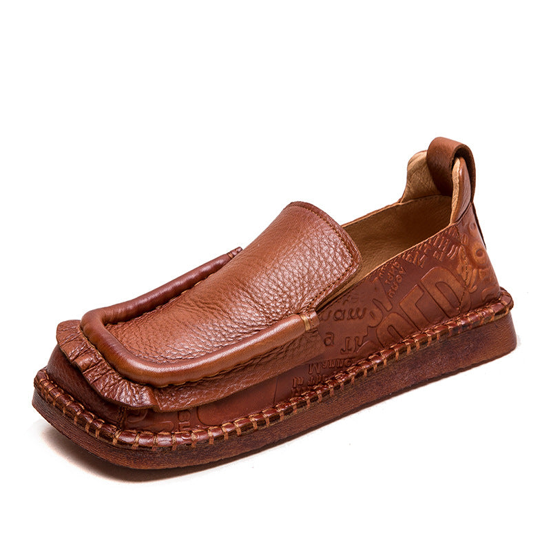 Women's Shu Art Retro Slip-on Square Toe Loafers