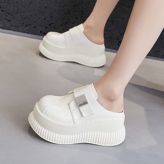 Women's Muffin Outer Wear Closed Toe Half Sandals