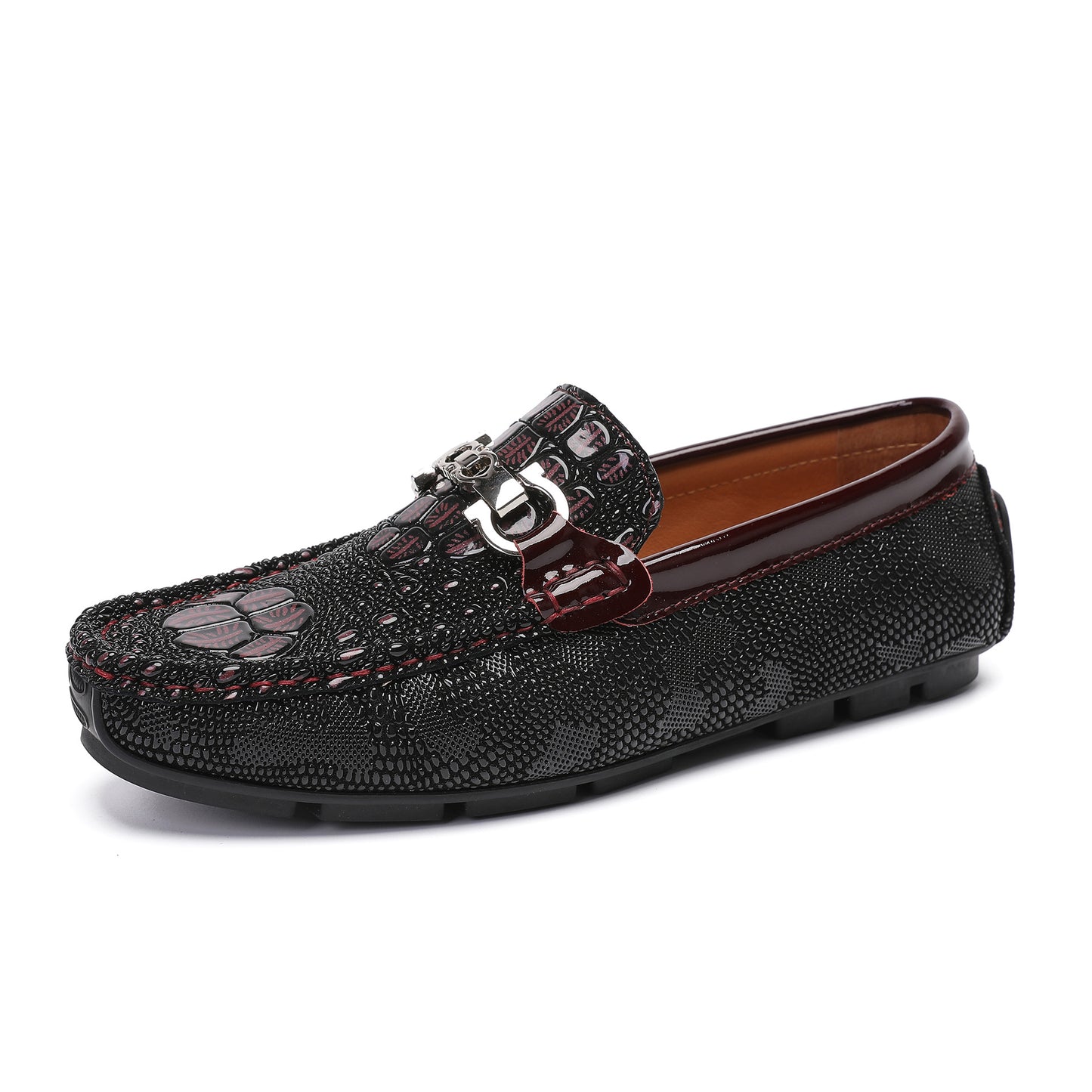 Men's Popular Slip-on Driving Lazy Bright Men's Shoes