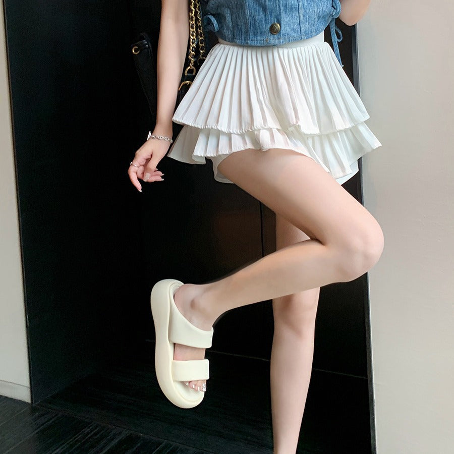 Women's Head Thick Bottom Wide-brimmed With Platform Sandals