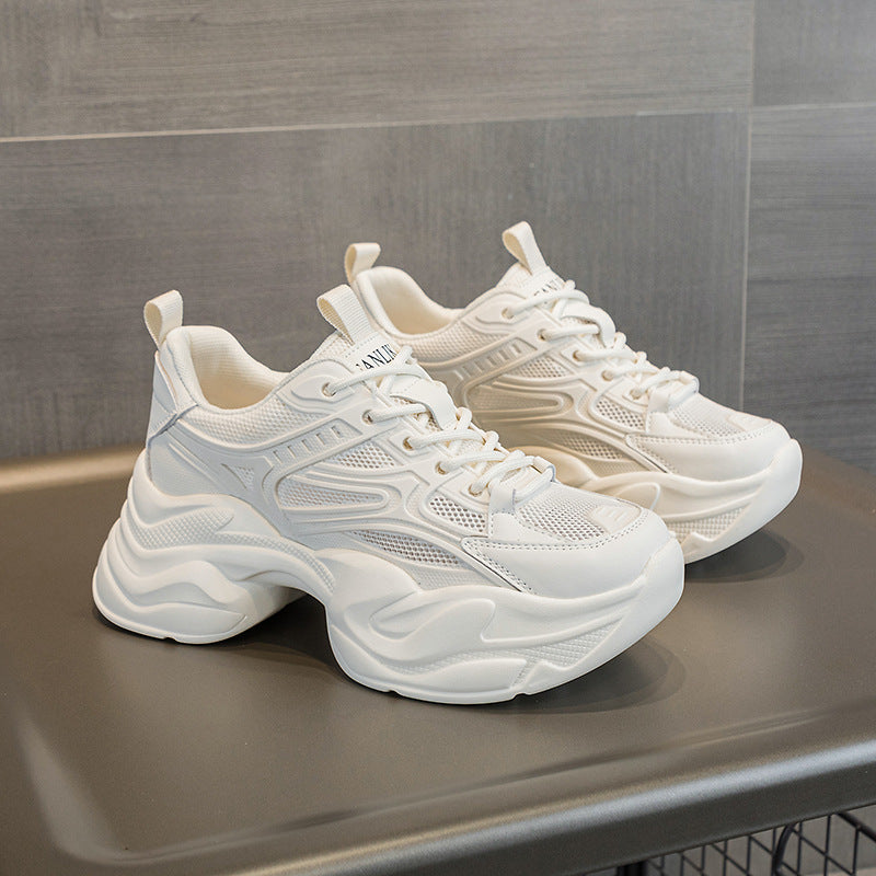 Women's Height Increasing Running Spring Dancing Thick Casual Shoes