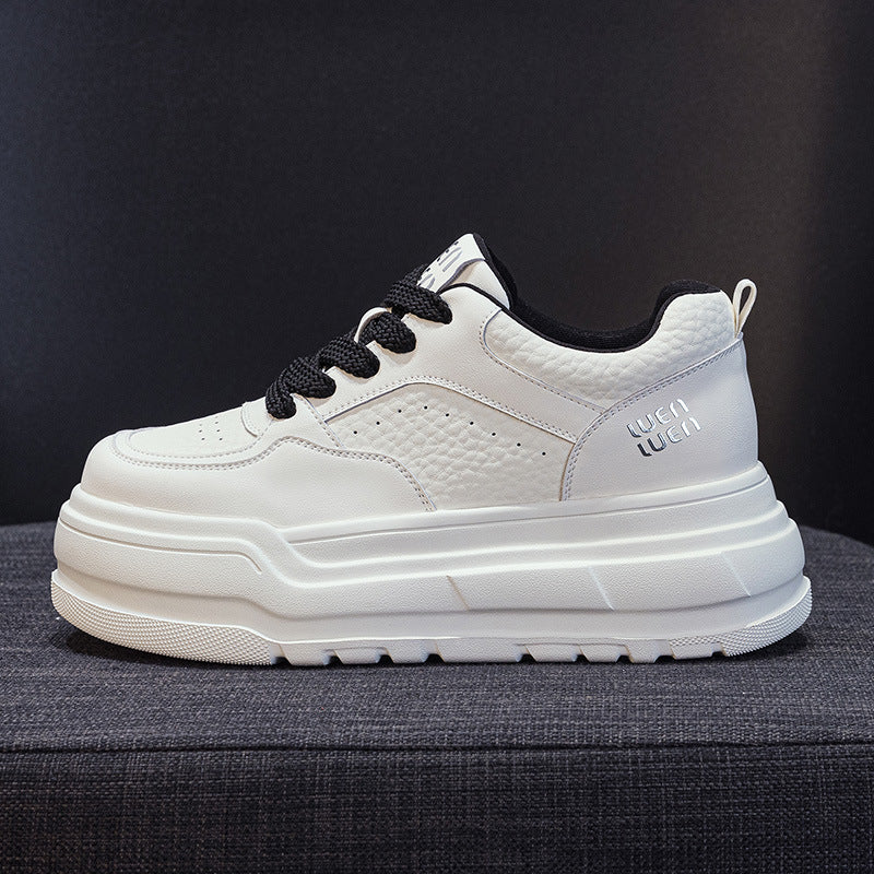 Women's Bottom White Spring Platform Sports Board Casual Shoes