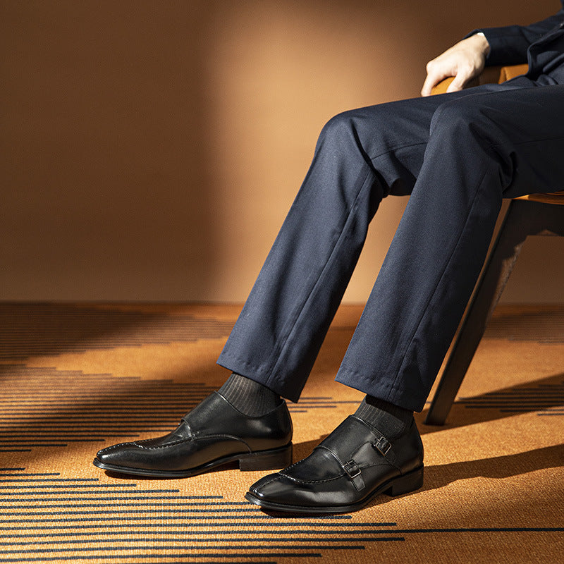 Men's Delivery Within Hours Business Formal Slip-on First Leather Shoes
