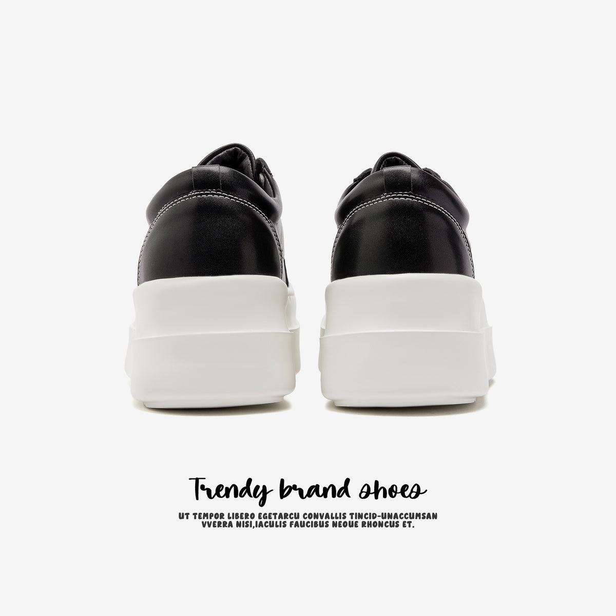Male Black White Simple Fashion Versatile High-grade Men's Board Shoes