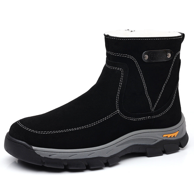 Men's Winter Genuine Fleece-lined Warm Wool Outdoor Men's Shoes