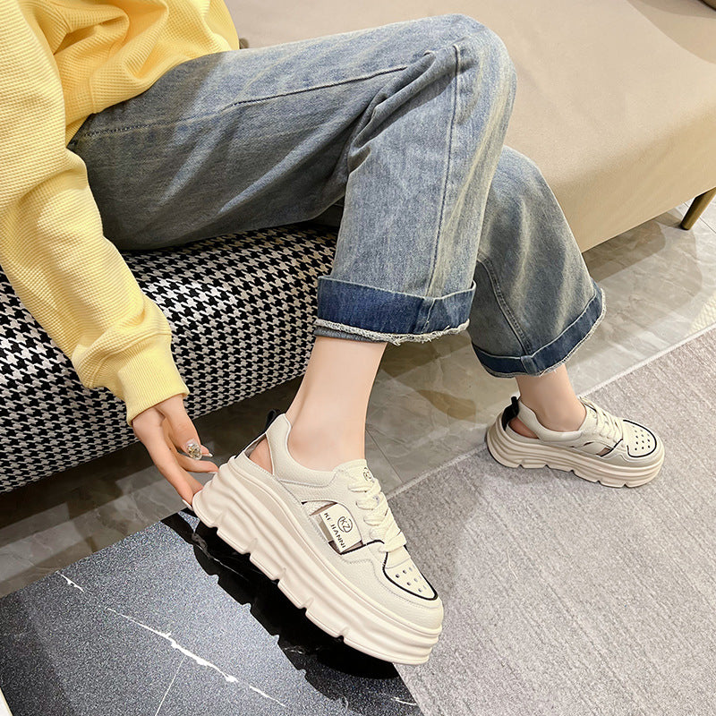 Women's Summer Platform Roman White Fashionable Hollow Sandals