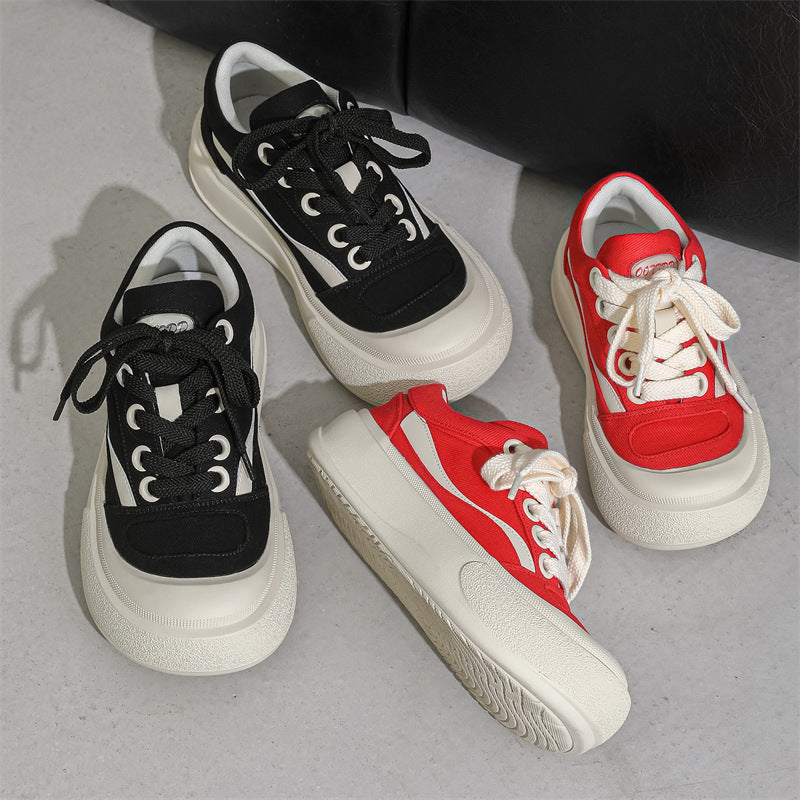 Drink Fashion Big Head Crooked Platform Versatile Bread Casual Shoes