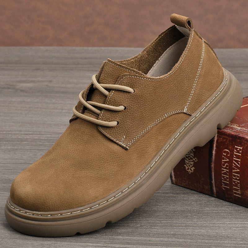 Men's First Layer Cowhide Slip-on Lofter British Men's Casual Leather Shoes