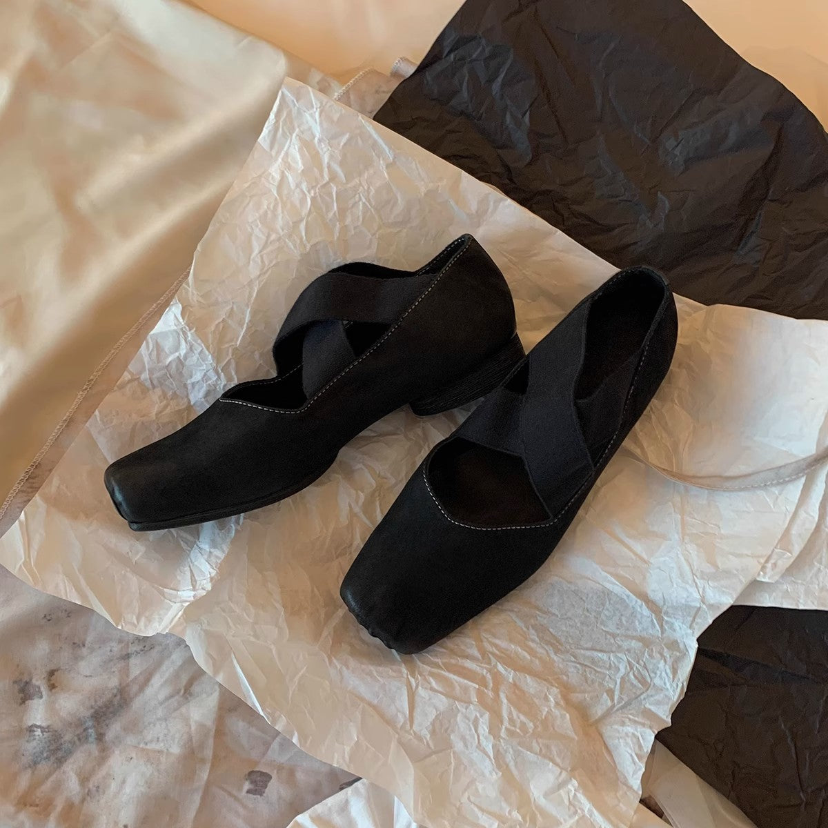 Women's Jane Low Ballet Outer Wear Cross Heels