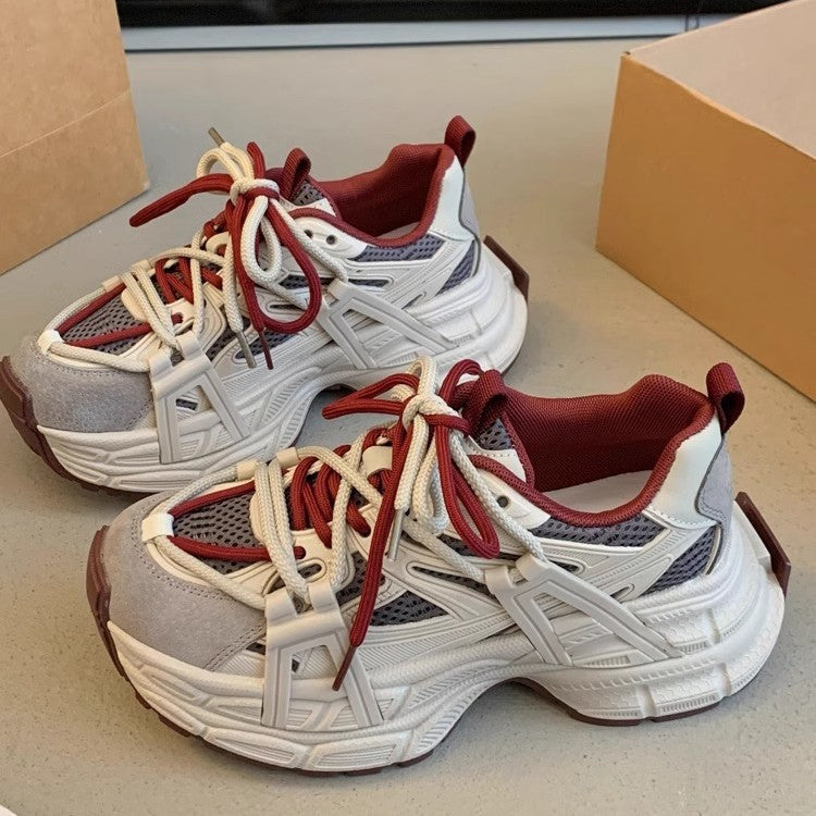 Women's Genuine Platform Dad Spring Show Feet Small Sneakers