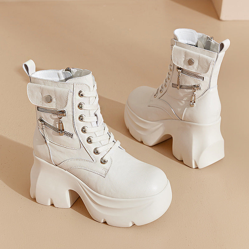 Women's British Style Platform Martin Fashion High Boots