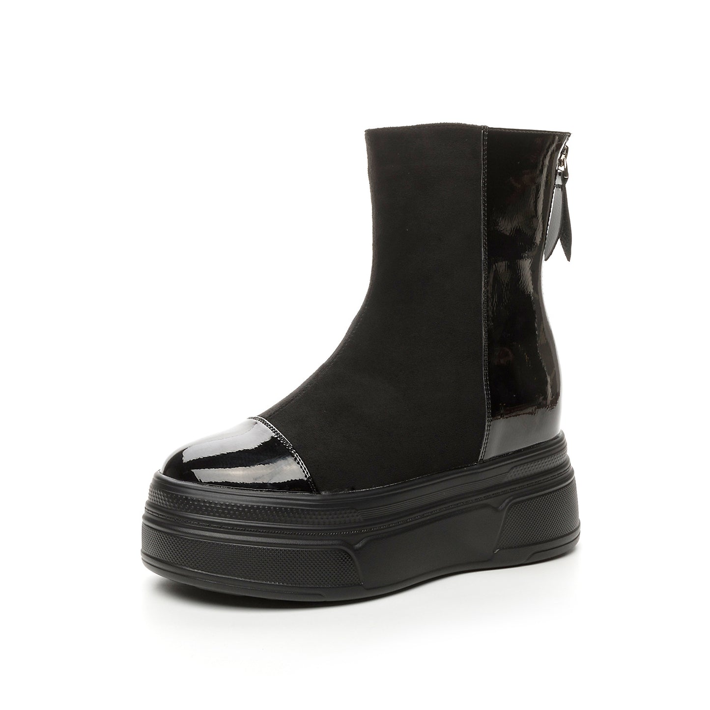 Women's Soft Retro British Style Leisure Platform Boots