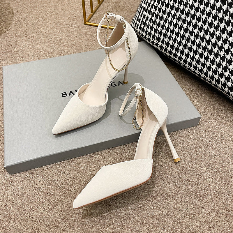 Women's Elegant Pointed High Summer Solid Color Everyday Heels