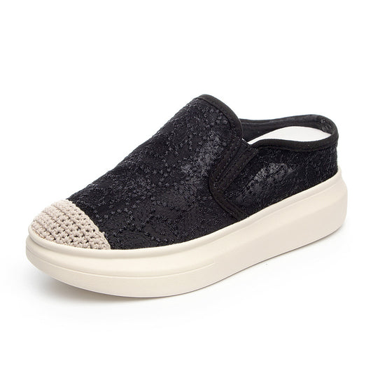 Women's Summer Lace Mesh Breathable Lightweight Small Slippers
